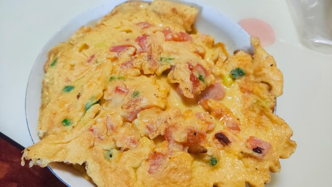 松软香嫩的西红柿鸡蛋饼