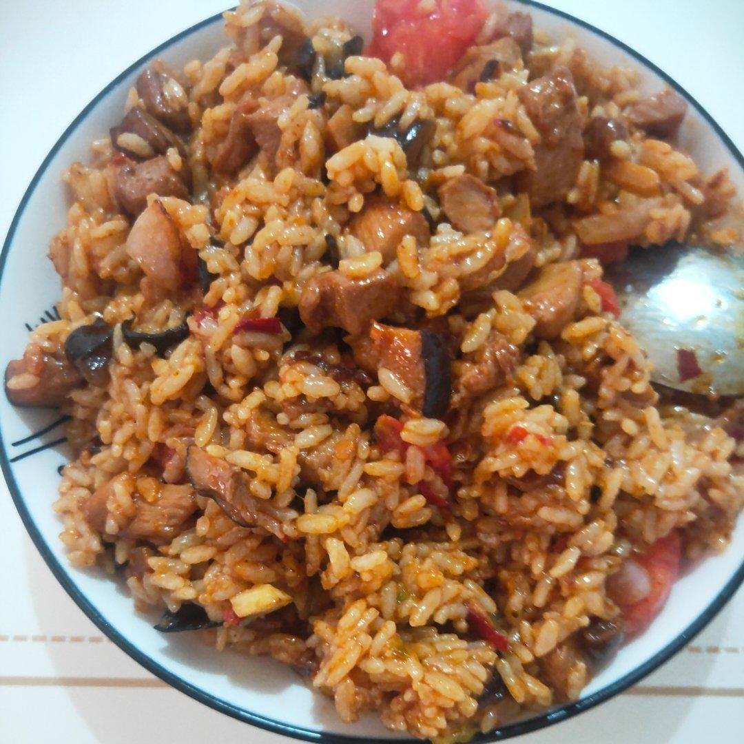 蚝油鸡丁炒饭