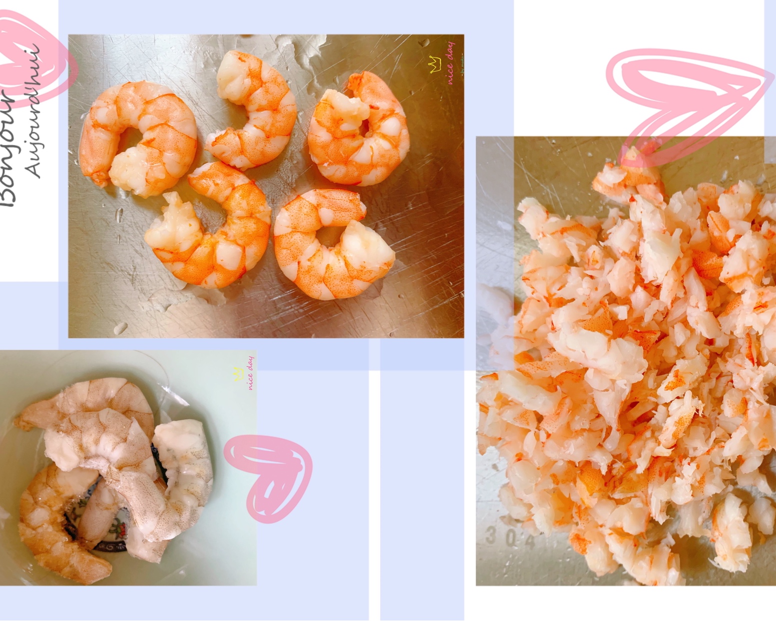 鲜虾鸡蛋饼（宝宝辅食）的做法 步骤2
