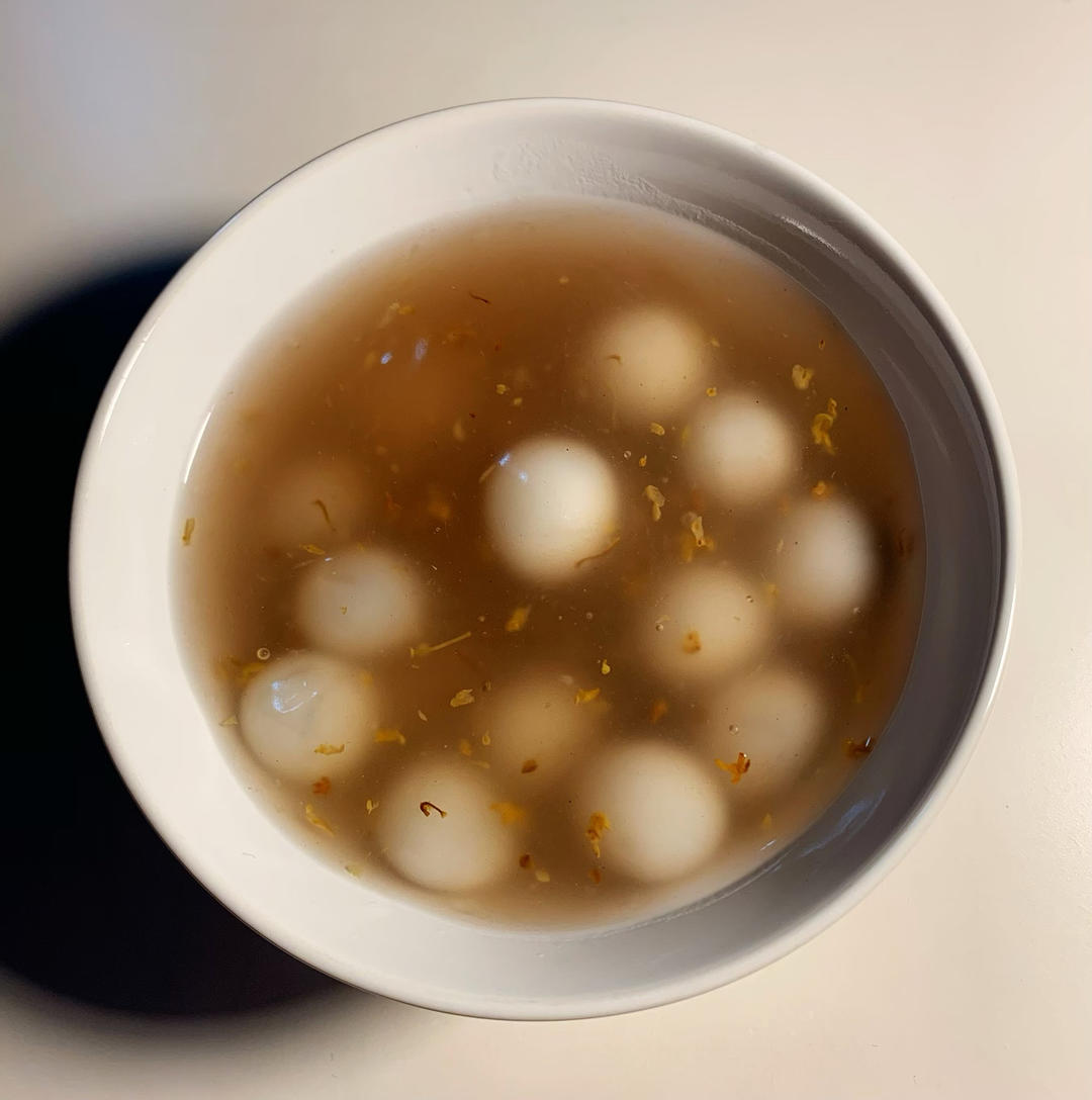 桂花酒酿藕粉小圆子