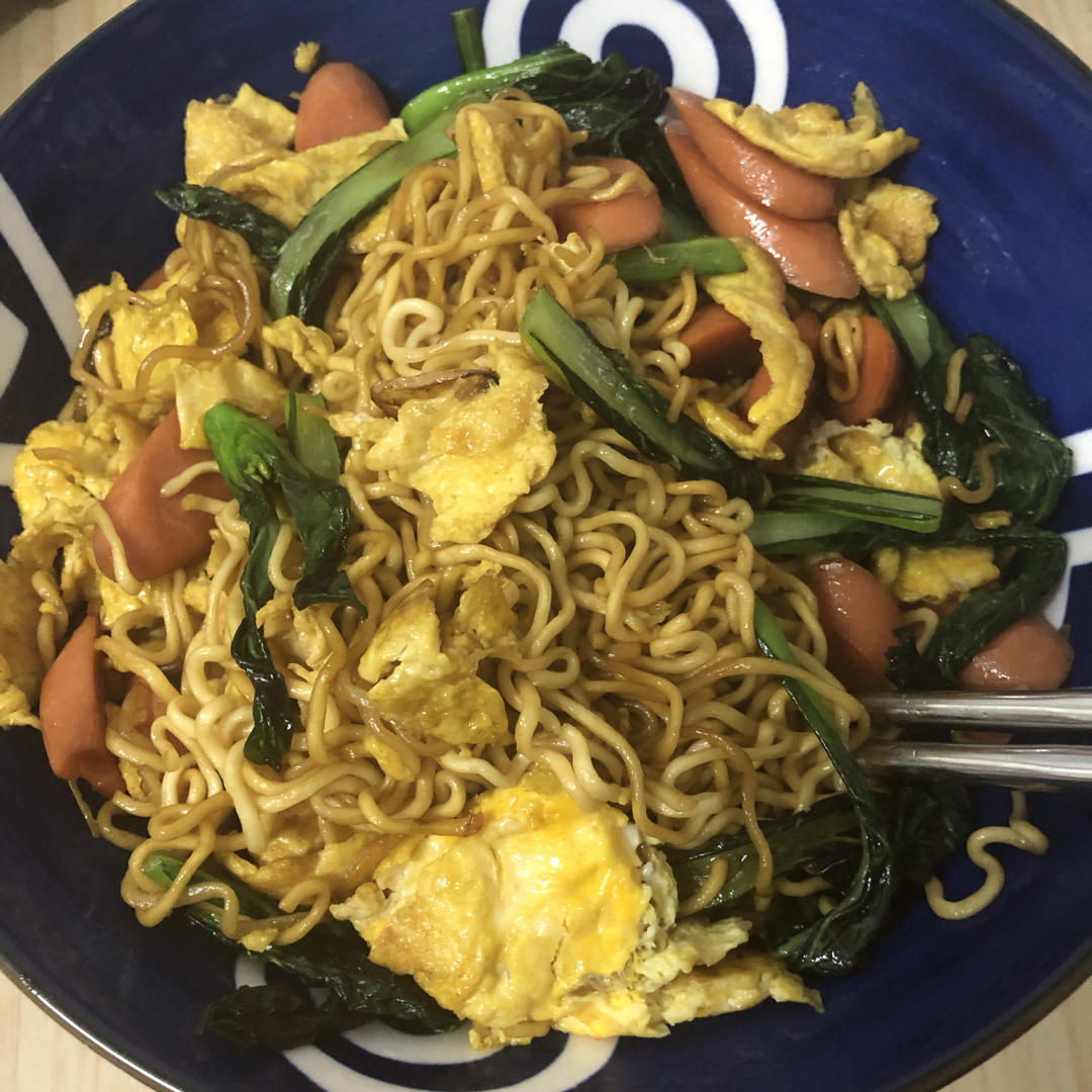 秒杀路边摊的炒方便面