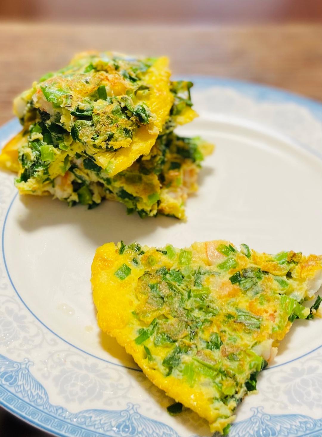 虾仁韭菜煎蛋的做法