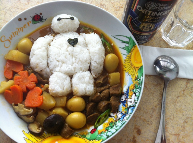 超能陆战队大白咖喱饭（大白泡澡）