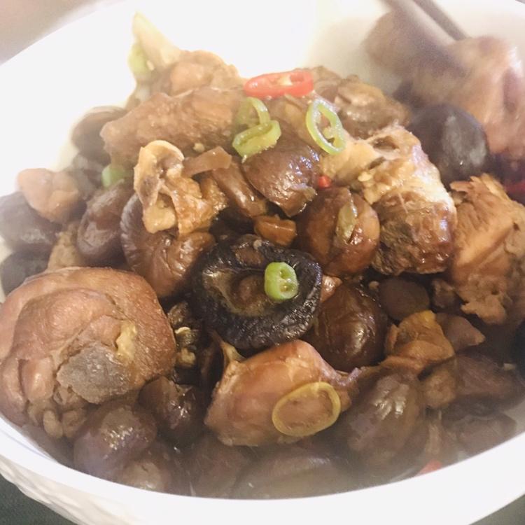 超简单栗子烧鸡（黄焖鸡的味道！
