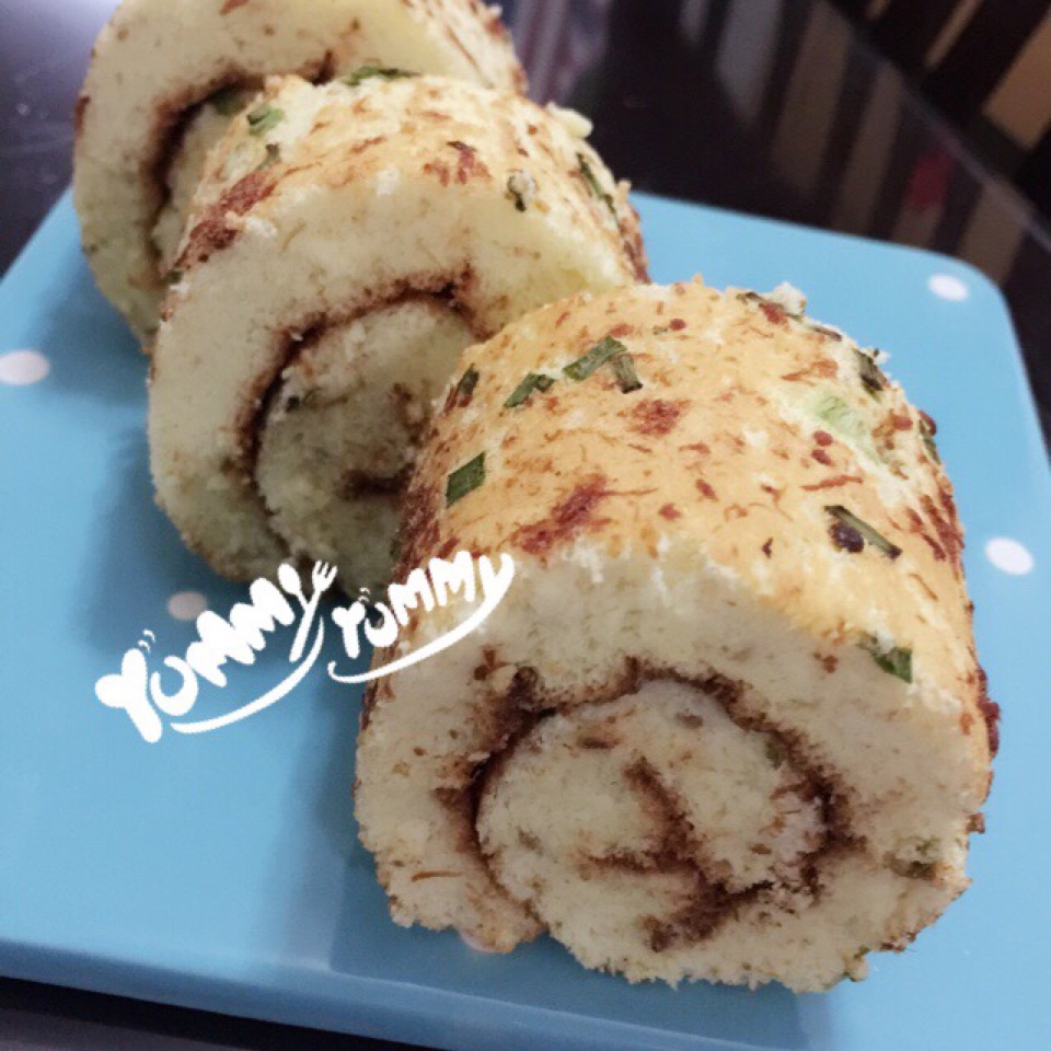 香葱肉松蛋糕卷