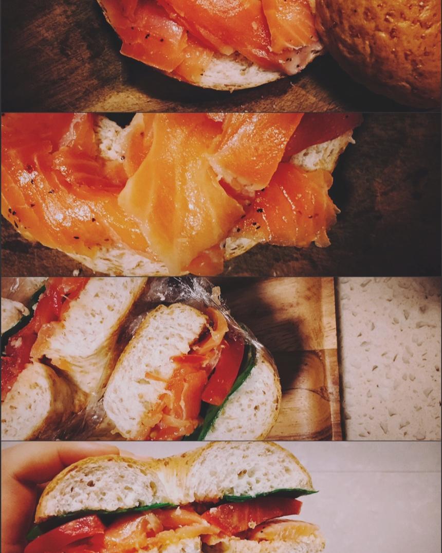 Smoked Salmon Bagel熏三文鱼贝果/面包圈