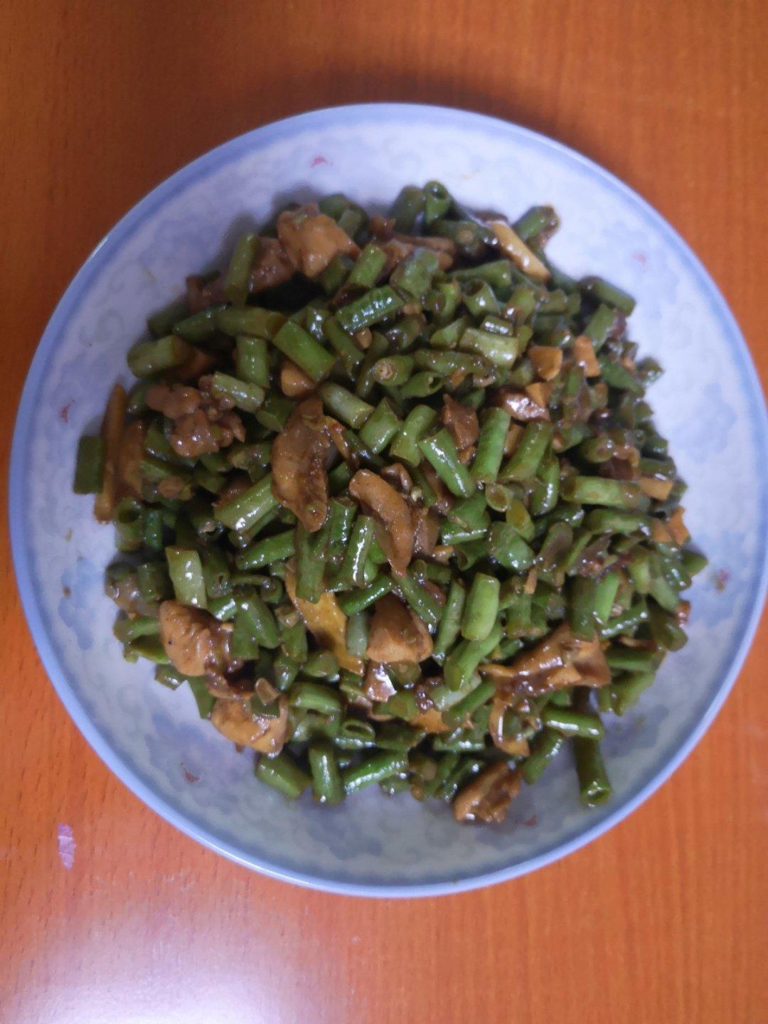 孜然豆角鸡丁「下饭菜」