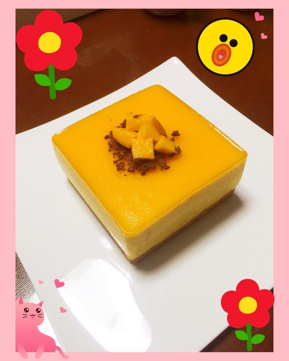 范小卓做的芒果慕斯蛋糕