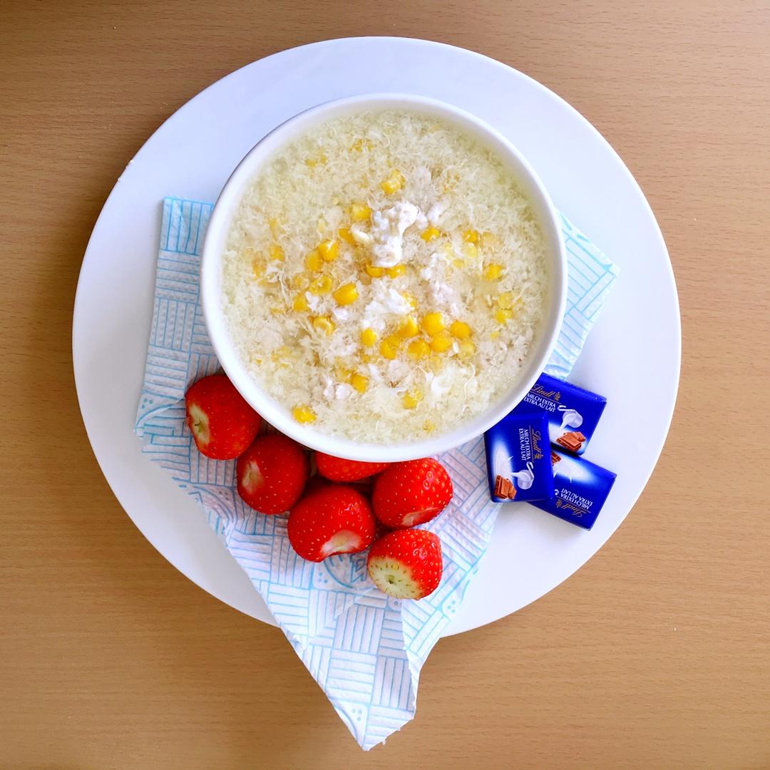 伊娃娃0_0做的鸡茸玉米羹