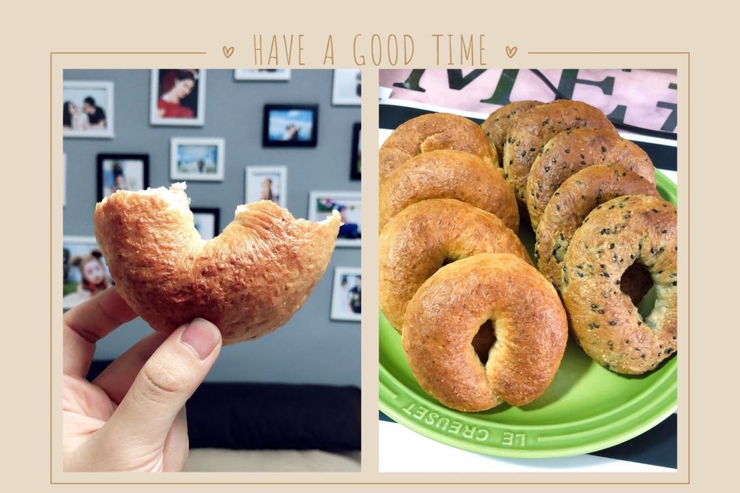 黑芝麻全麦贝果