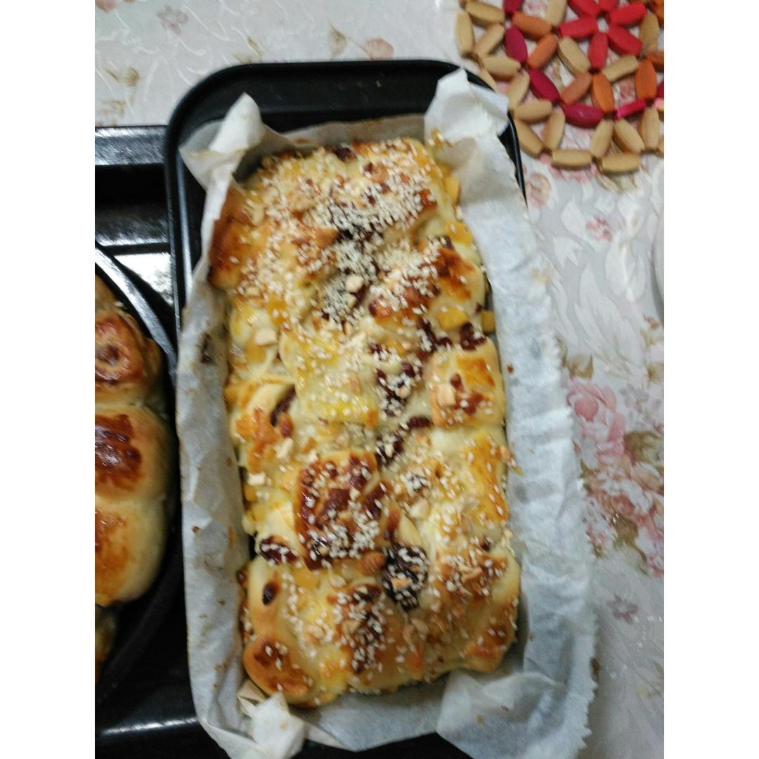 香葱肉松手撕面包