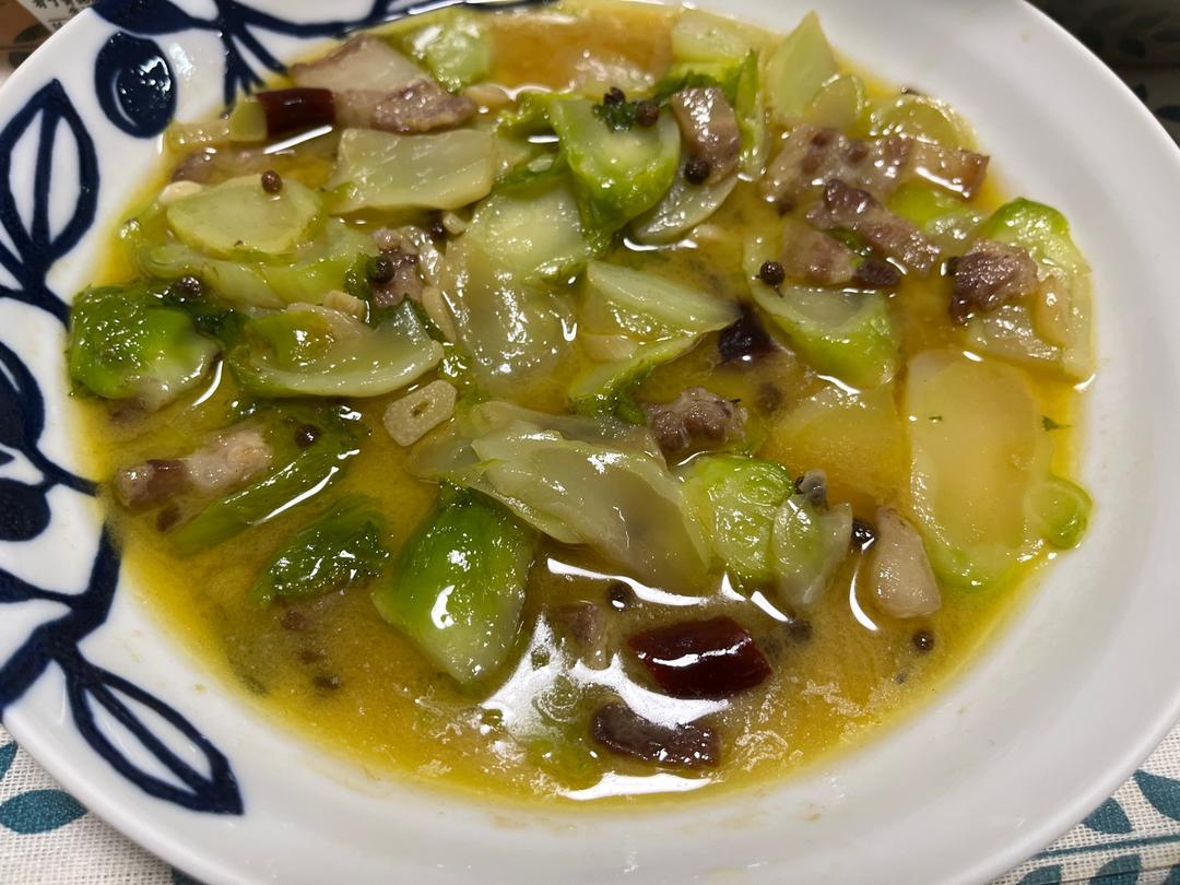 儿菜炒肉片