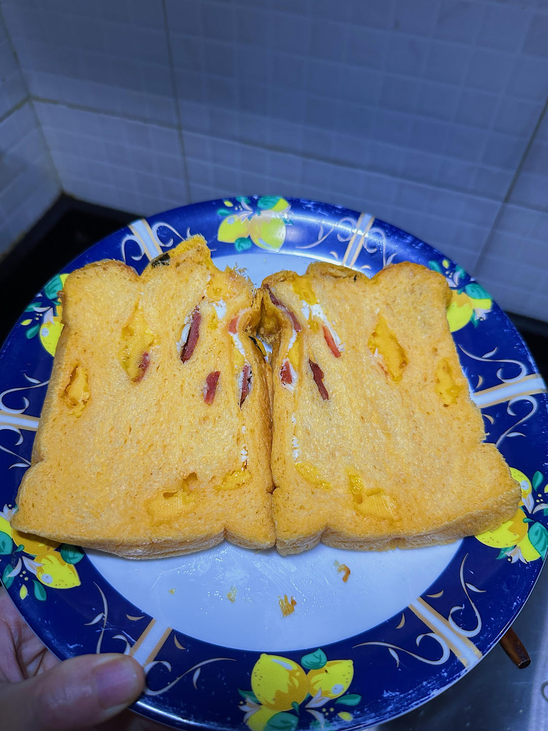 双重芝士猪肉脯吐司