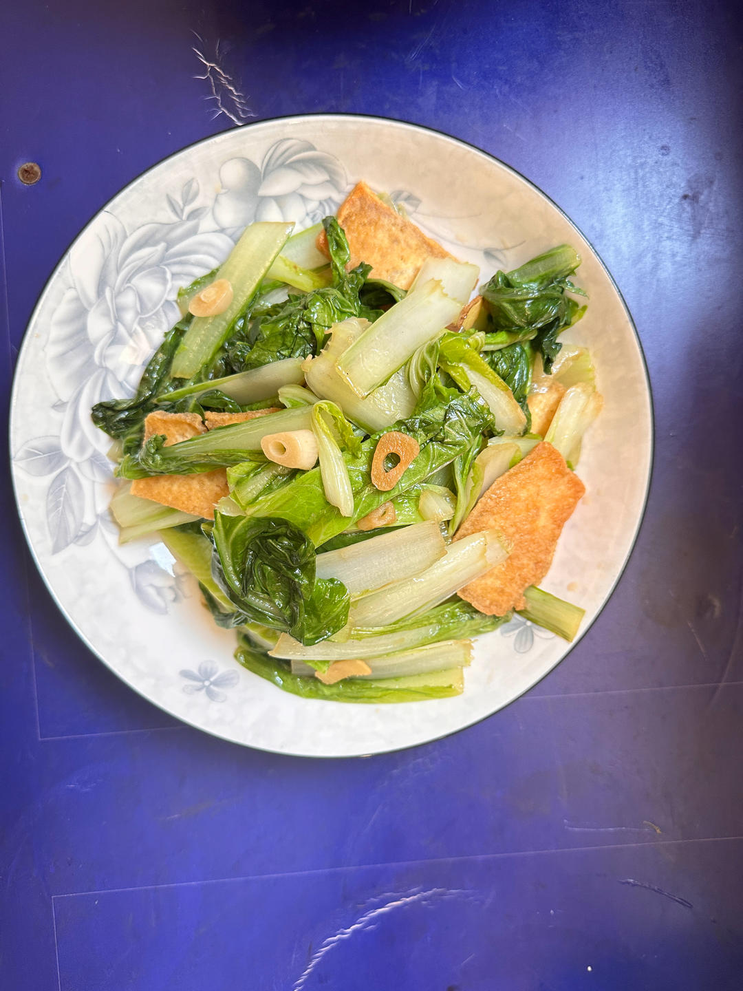 豆腐炒小白菜