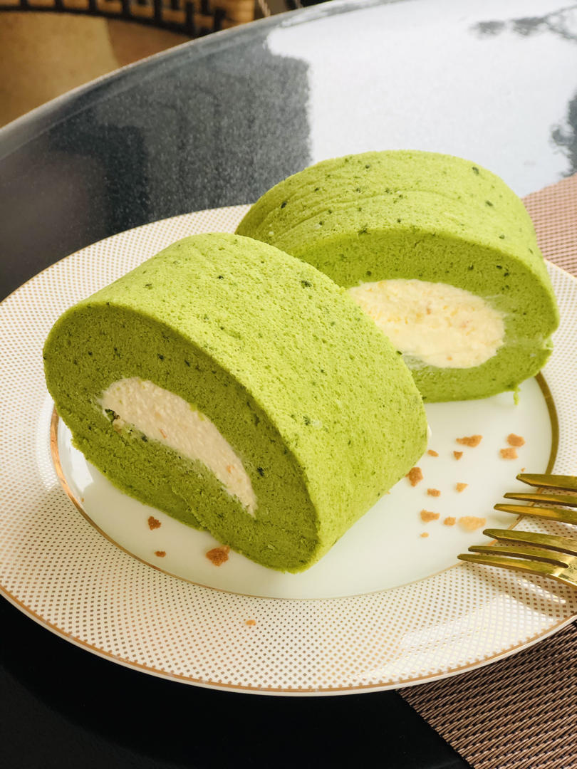 完美抹茶蜜豆蛋糕卷