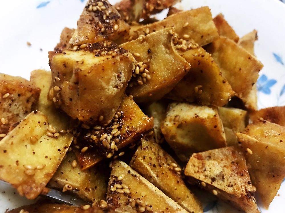 爆好吃😋八珍王绝版脆皮孜然油豆腐
