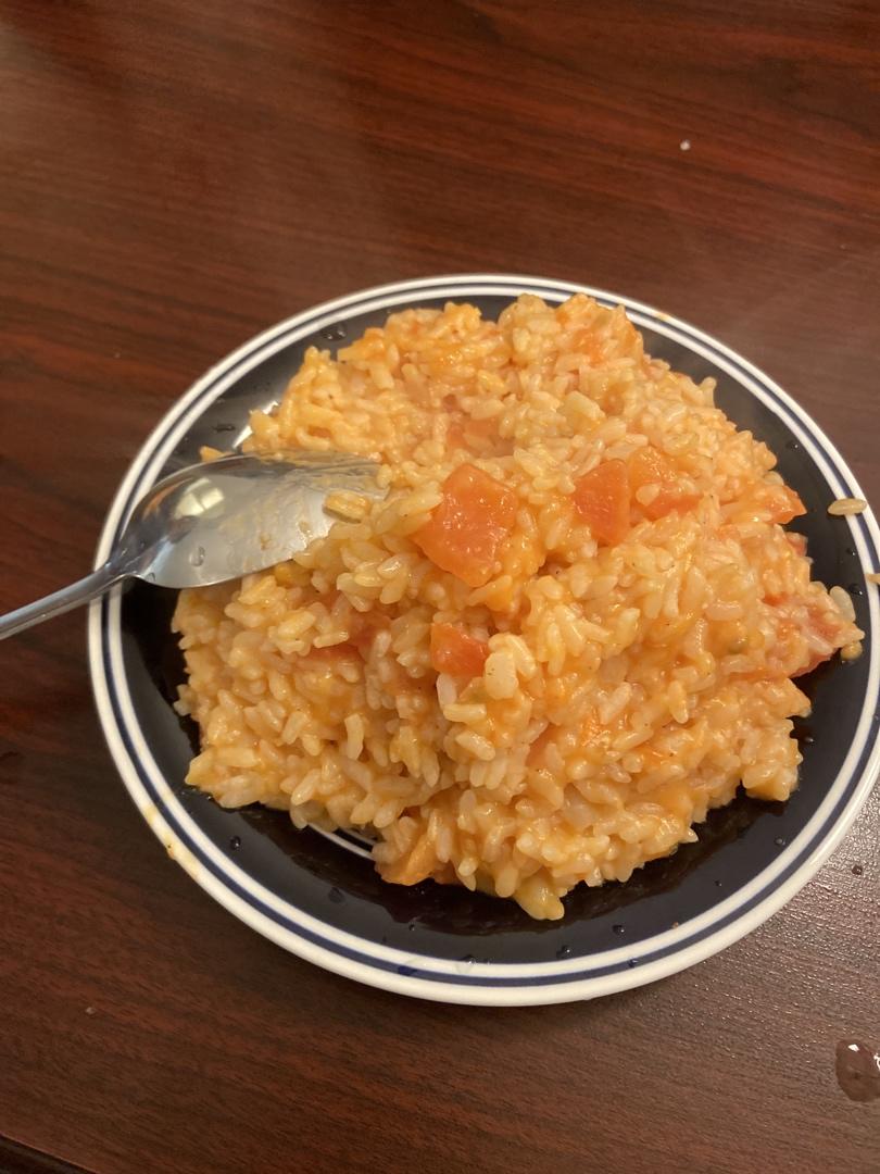 虾仁番茄奶油烩饭—快手消灭隔夜饭