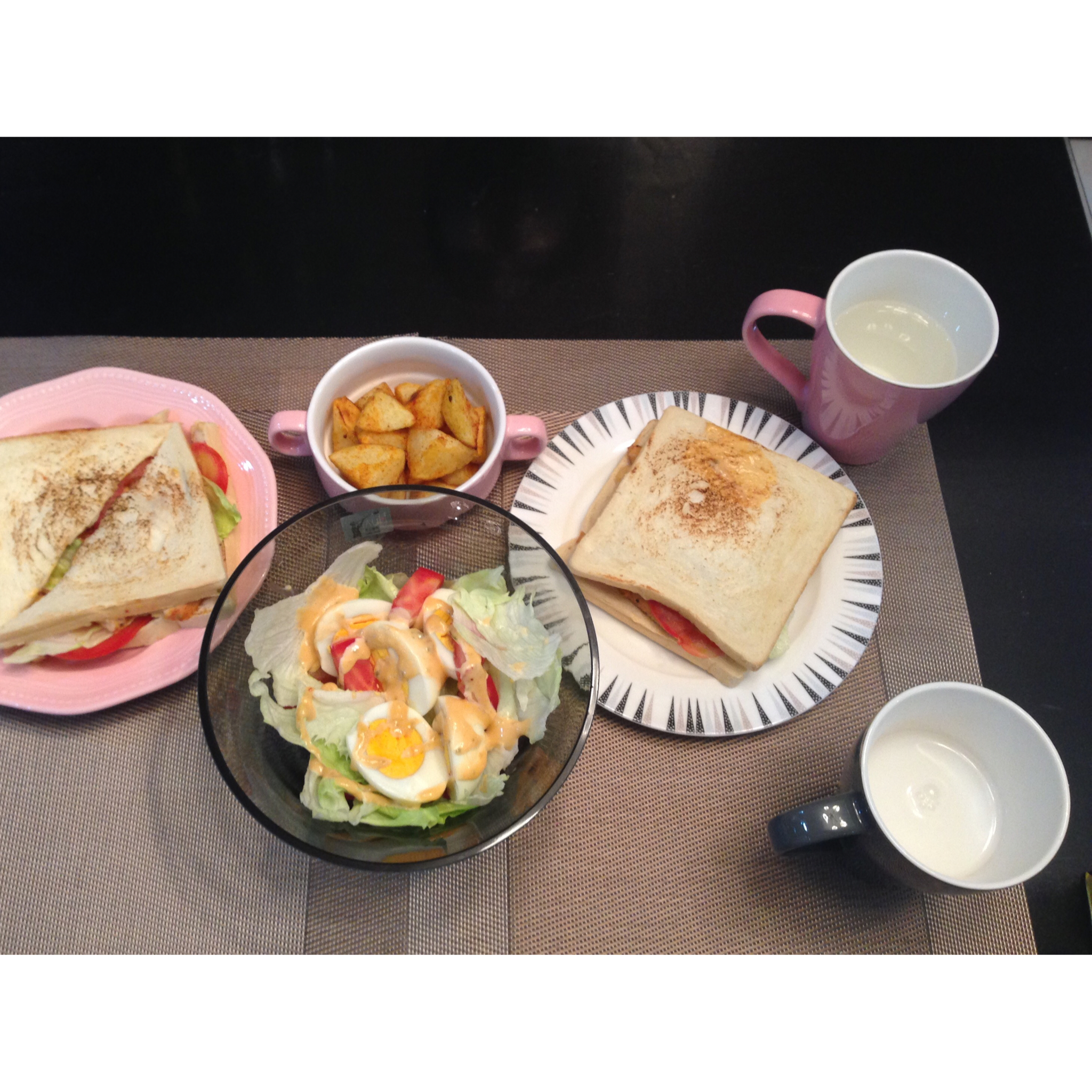 减肥0负担 鸡蛋火腿沙拉