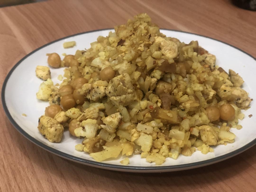 【健康三餐】三文鱼时蔬菜花米炒饭