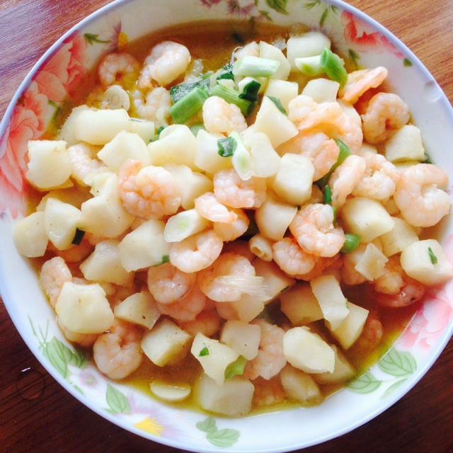 superwoman-100做的山药荸荠炒虾仁