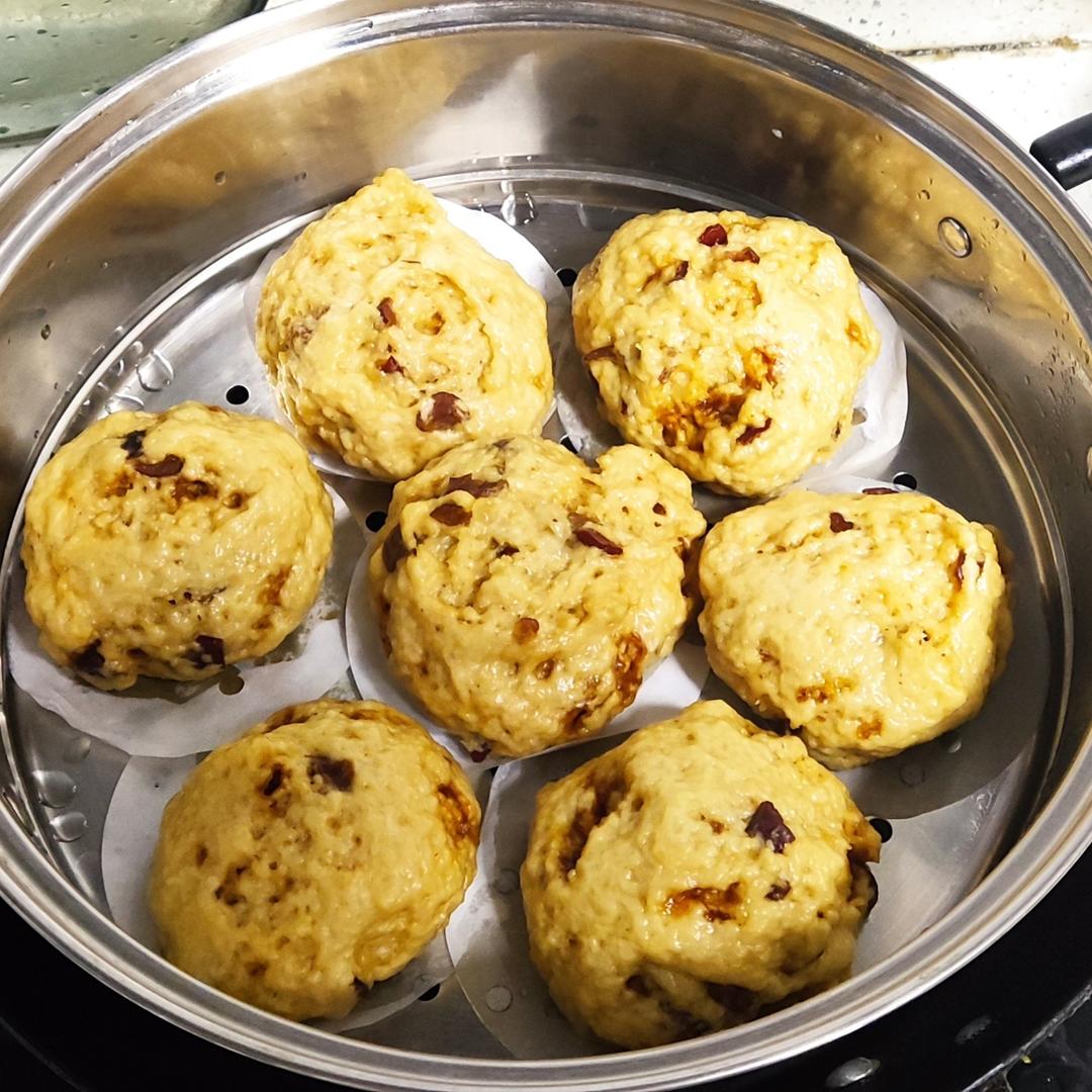 新手也能爆开花的老面红糖大枣开花馒头（泡打粉版or无泡打粉版）