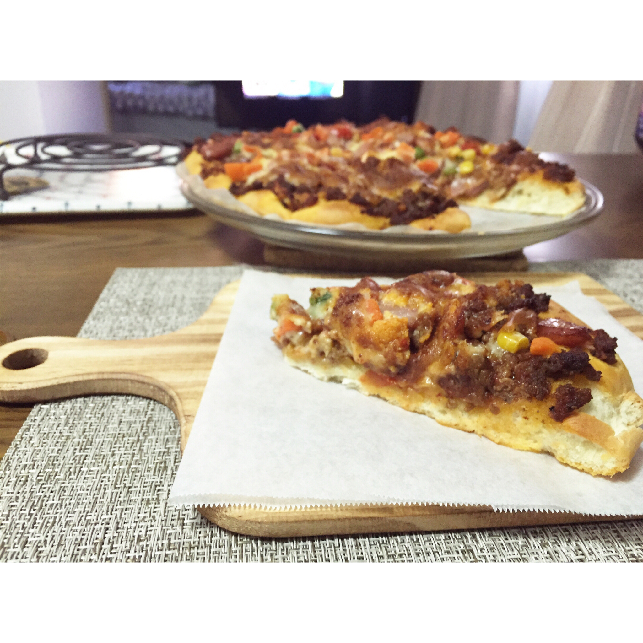 芝士培根火腿披萨Pizza