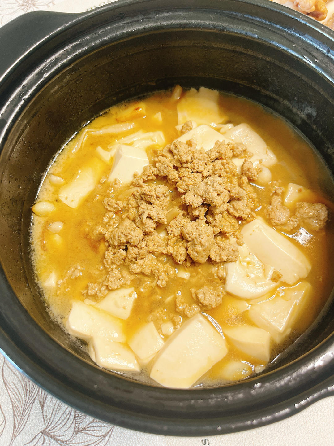 肉沫豆腐煲