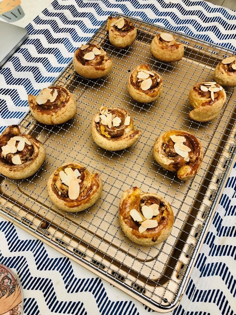 低油低糖版全麦肉桂卷