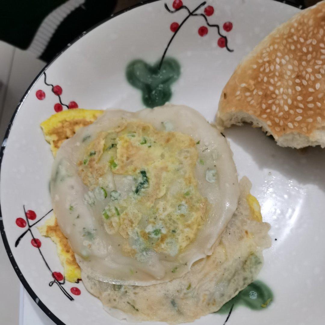 不用手沾面粉的快手煎饼（包含煎饼面水调法、摊煎饼方法）