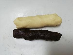 大理石纹曲奇饼干/吃一口两种味道的做法 步骤6