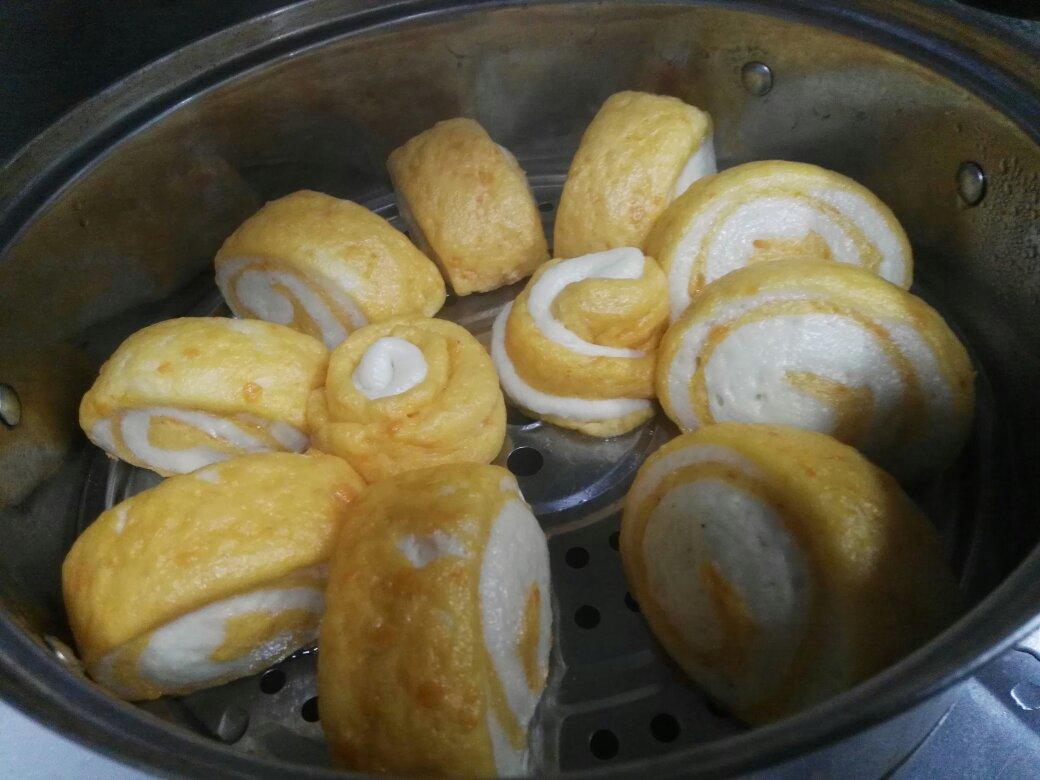 超萌胡萝卜刀切小馒头