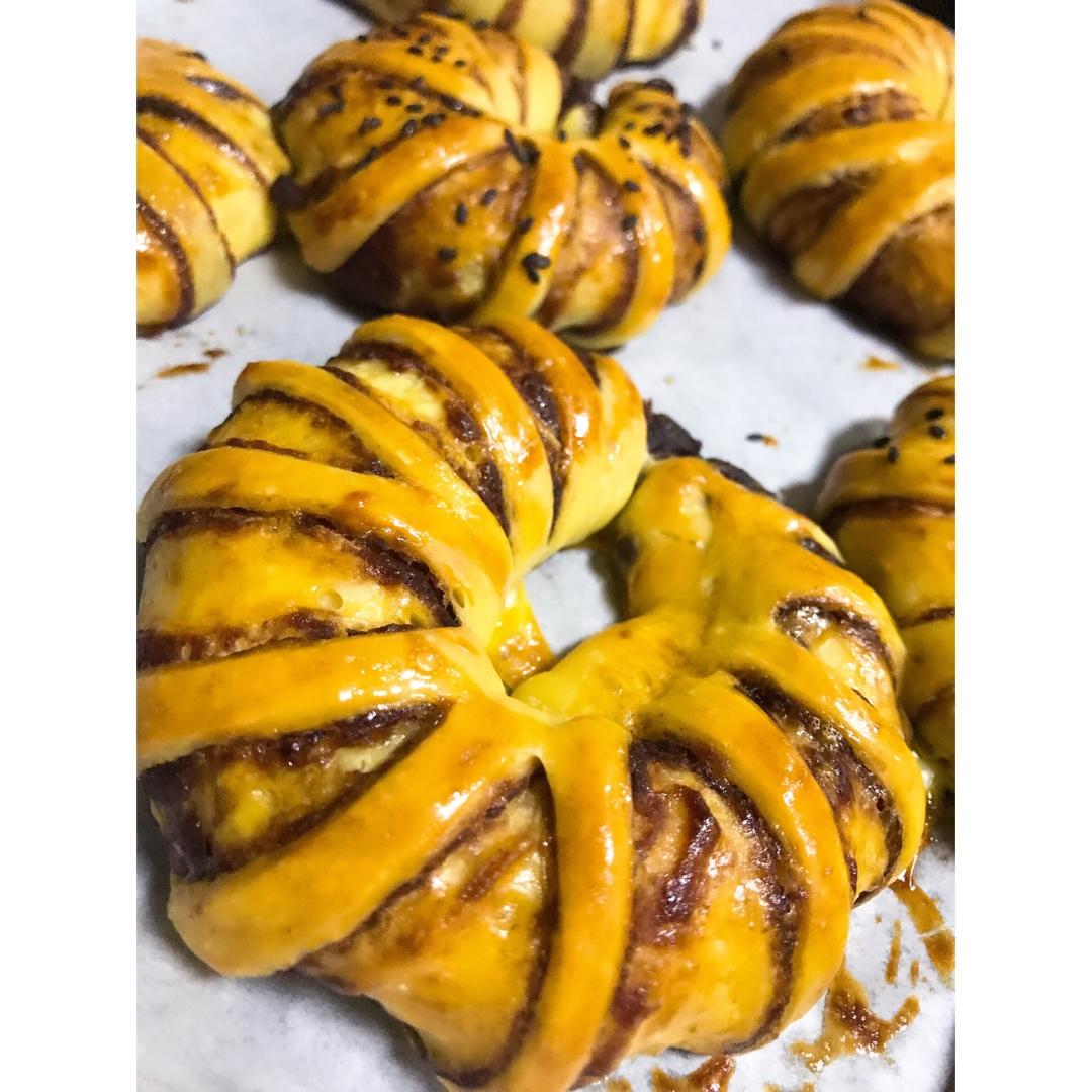 （手揉水合法）卷卷红豆面包🥯🥯（不需手套膜）