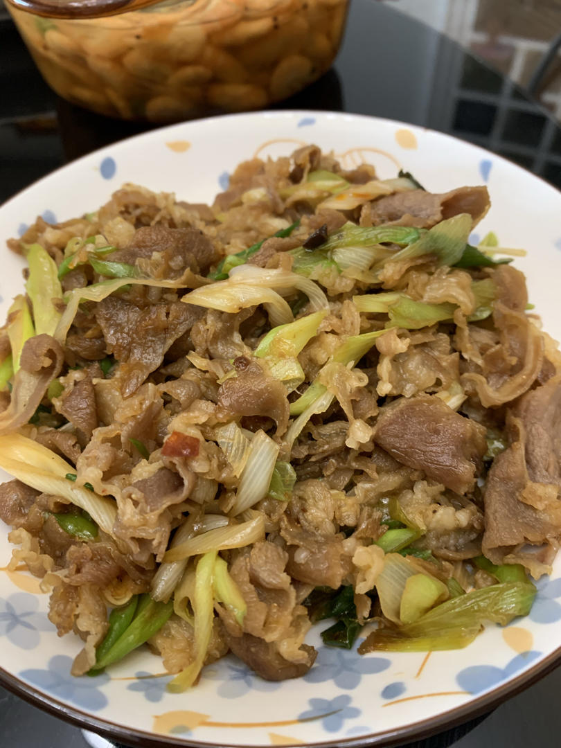 大葱炒羊肉片
