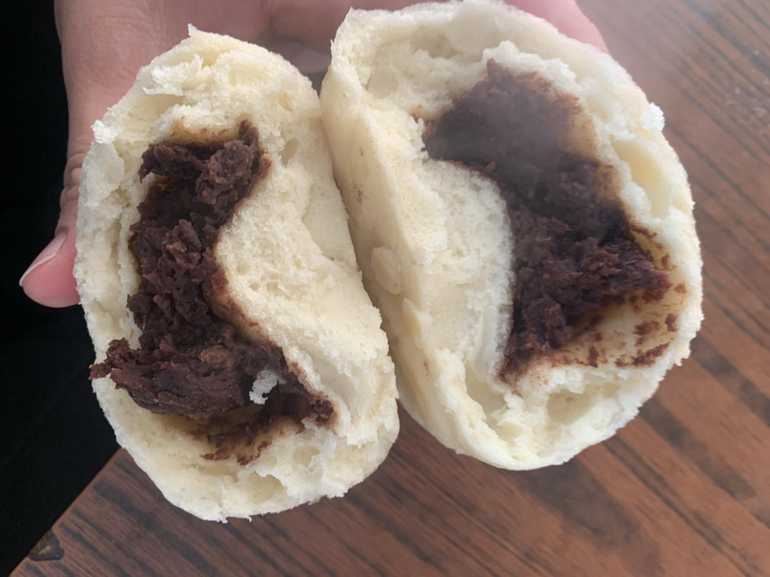 超好吃有豆豆的豆沙包，一次发酵（红豆包）
