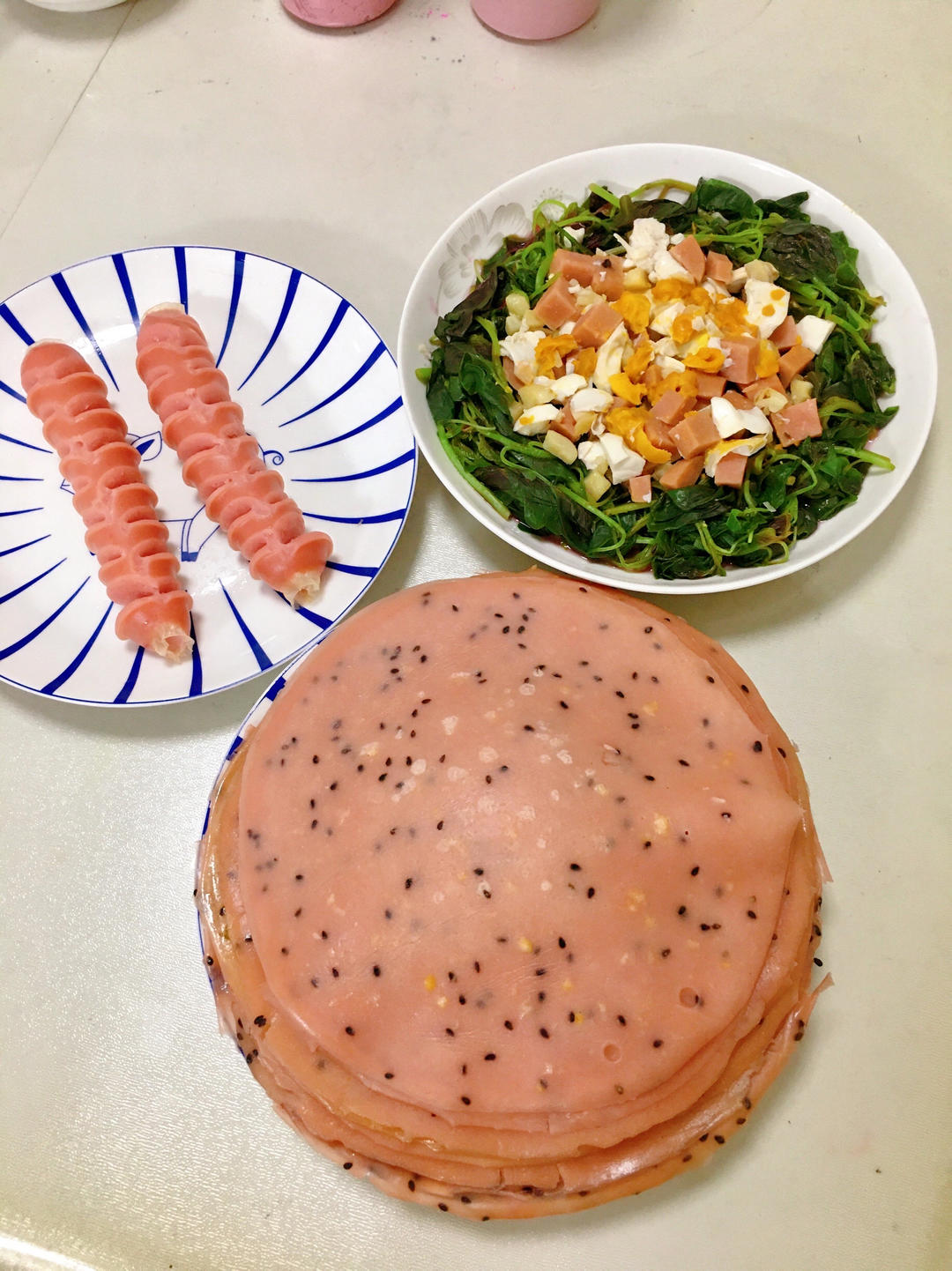 苋菜汁煎饼