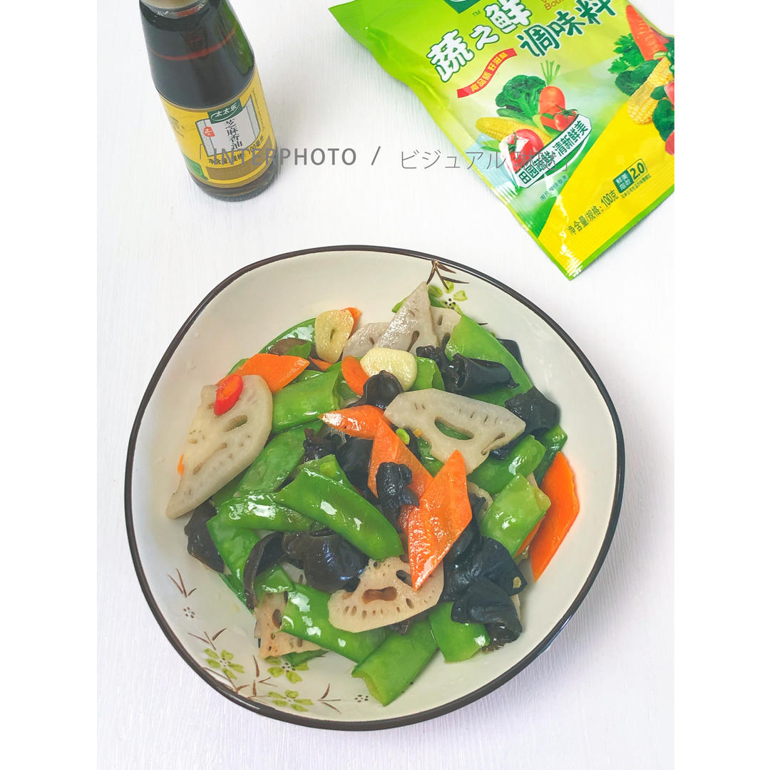 #爱妻菜谱 荷塘月色-素食小炒