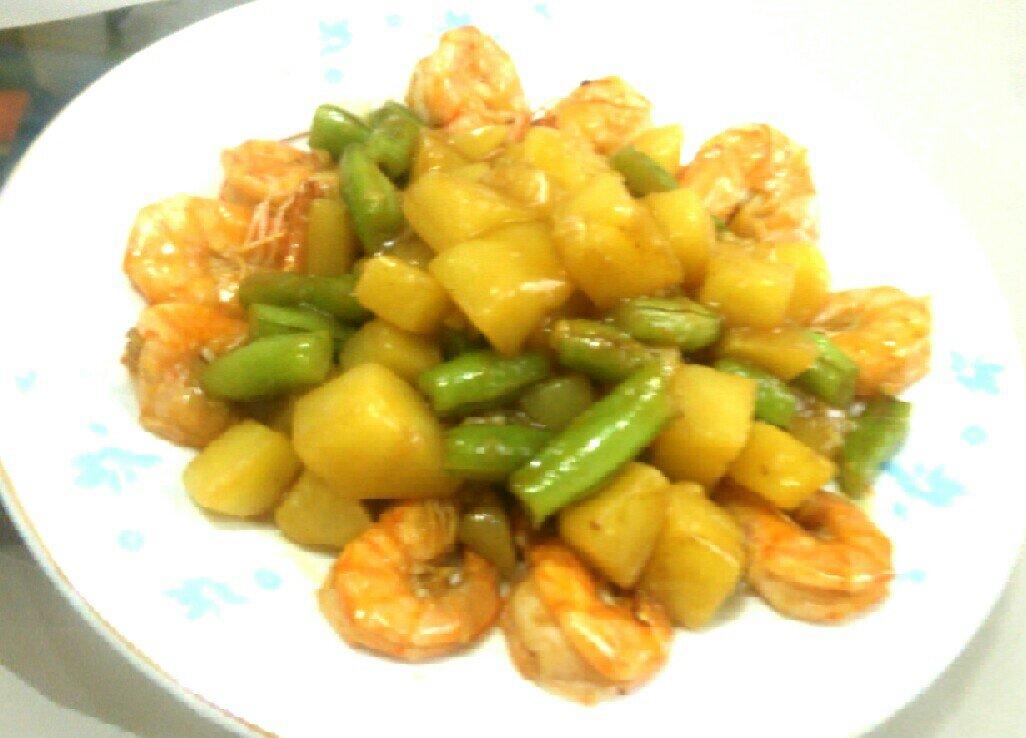 油焖土豆虾