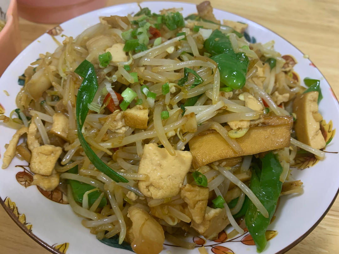 豆芽炒香干