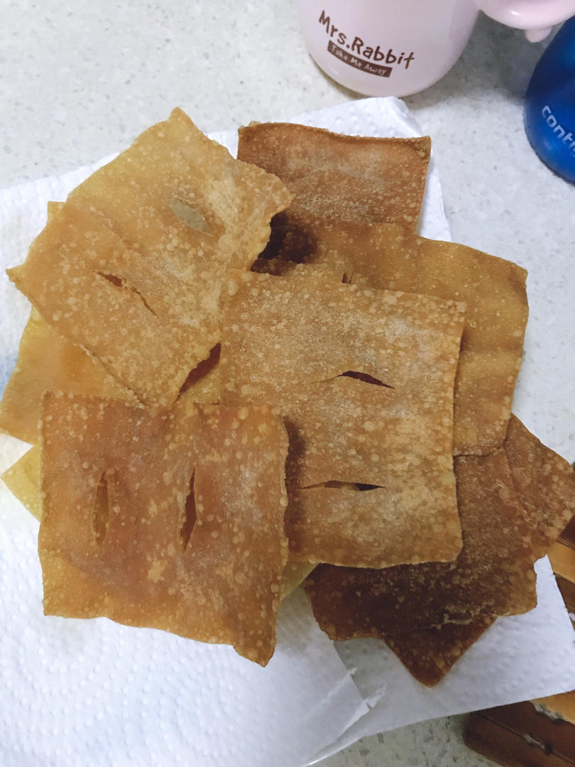 馄饨皮版薄脆煎饼果子
