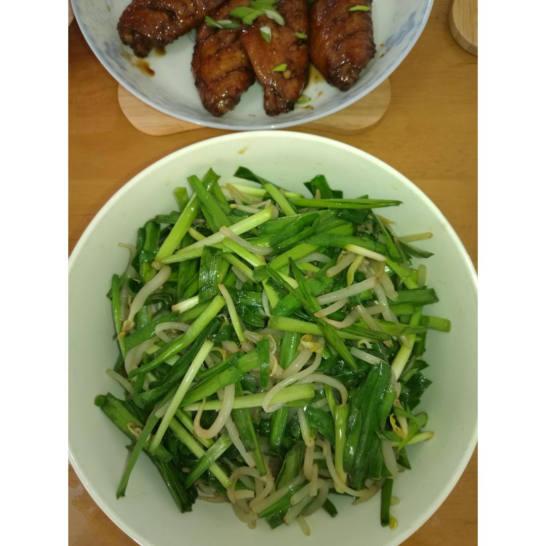 韭菜炒豆芽