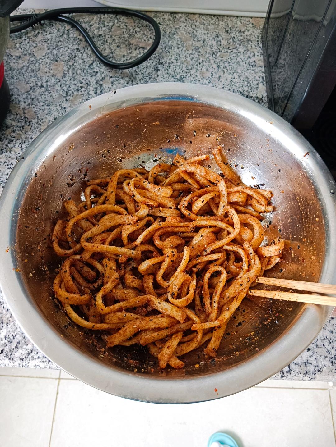 家庭自制辣条（牛筋面）