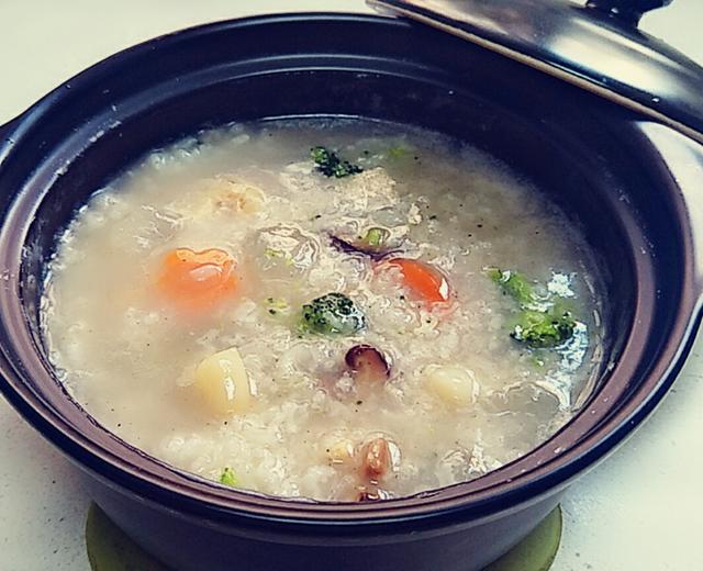 鲜味实足的~砂锅🍲鲜贝、海米冬瓜粥(老少皆宜)的做法