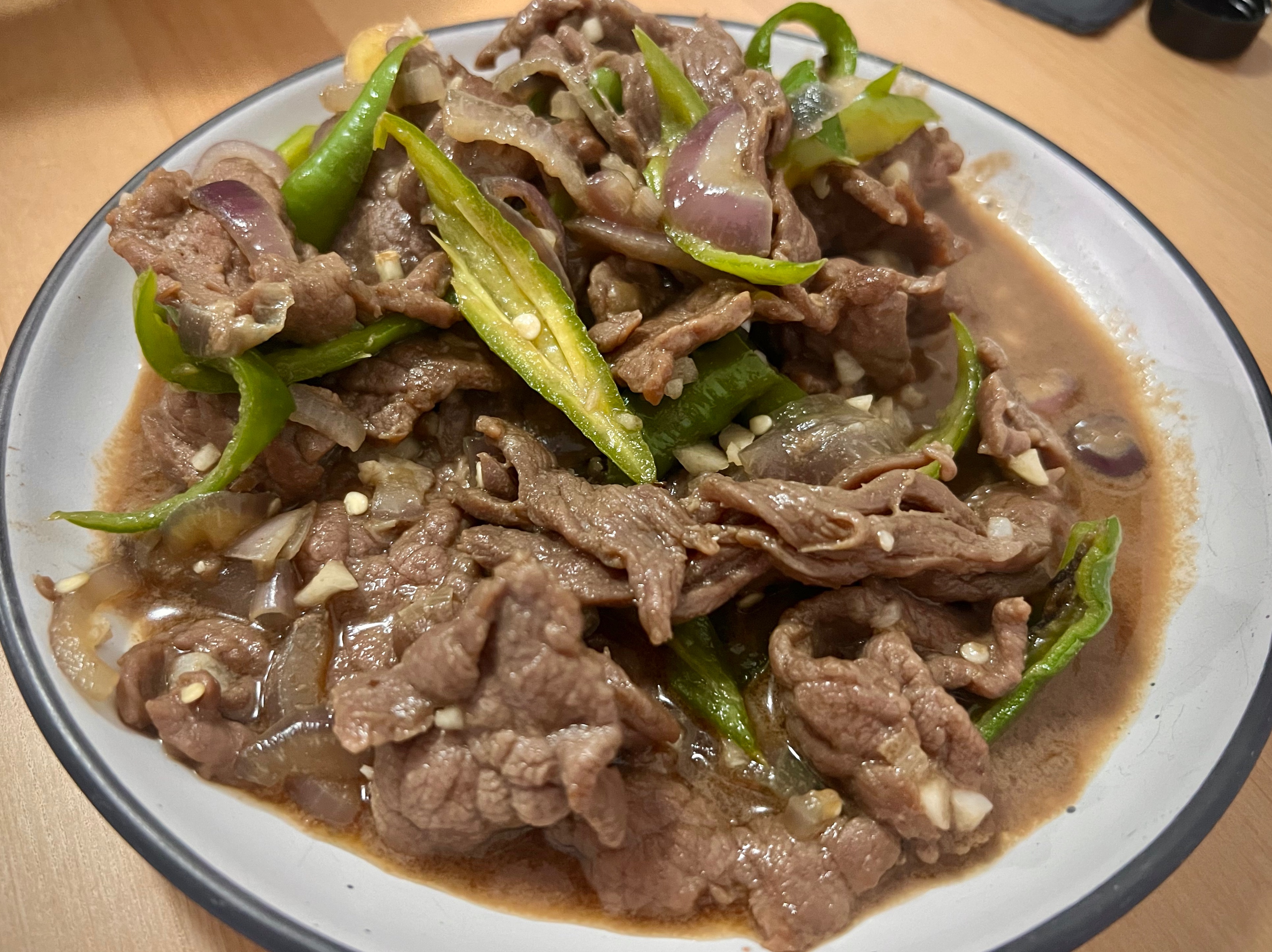 广东快餐店版尖椒牛肉的做法