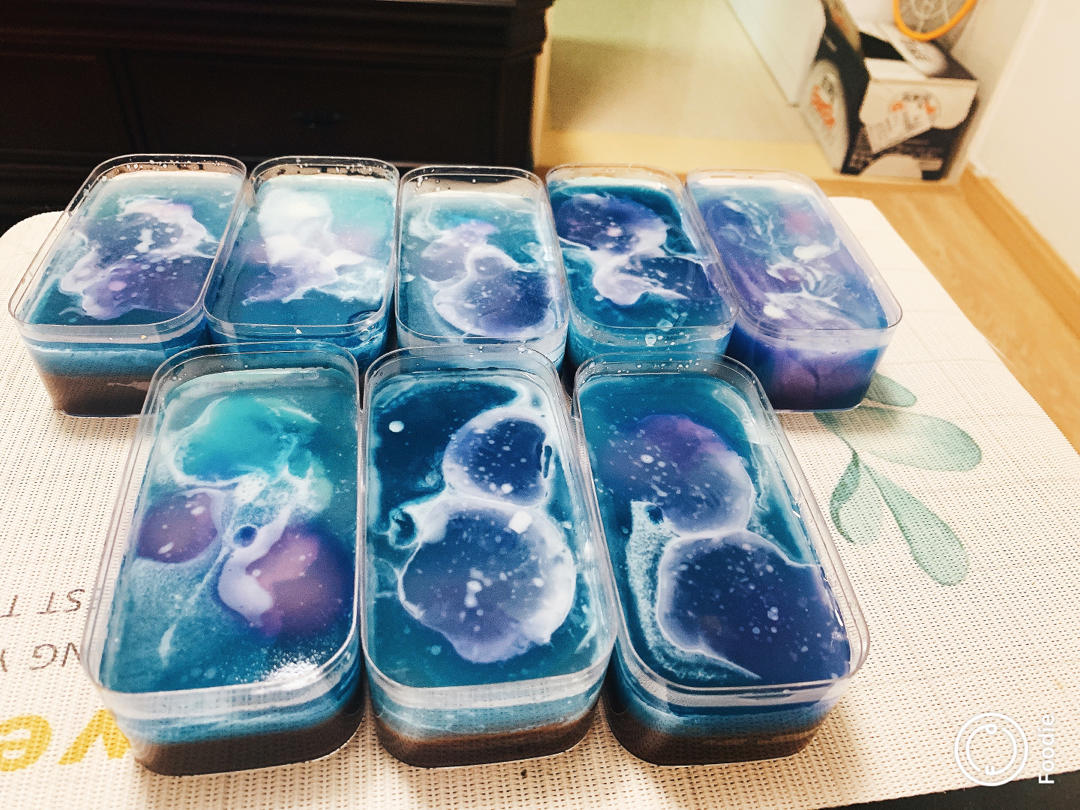 曼妙游离shm做的七夕星空羊羹