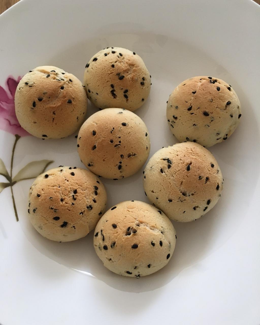黑芝麻麻薯面包