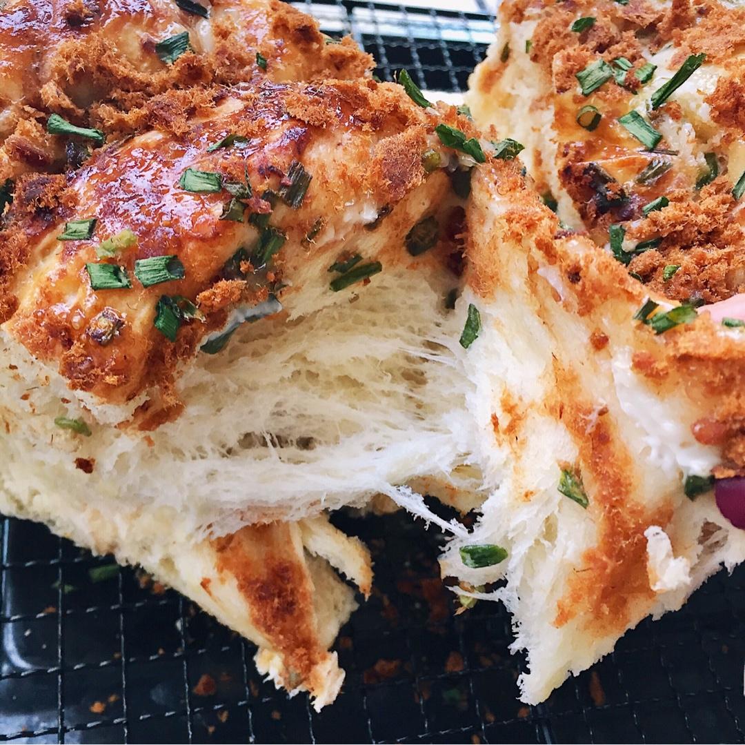 香葱肉松手撕吐司