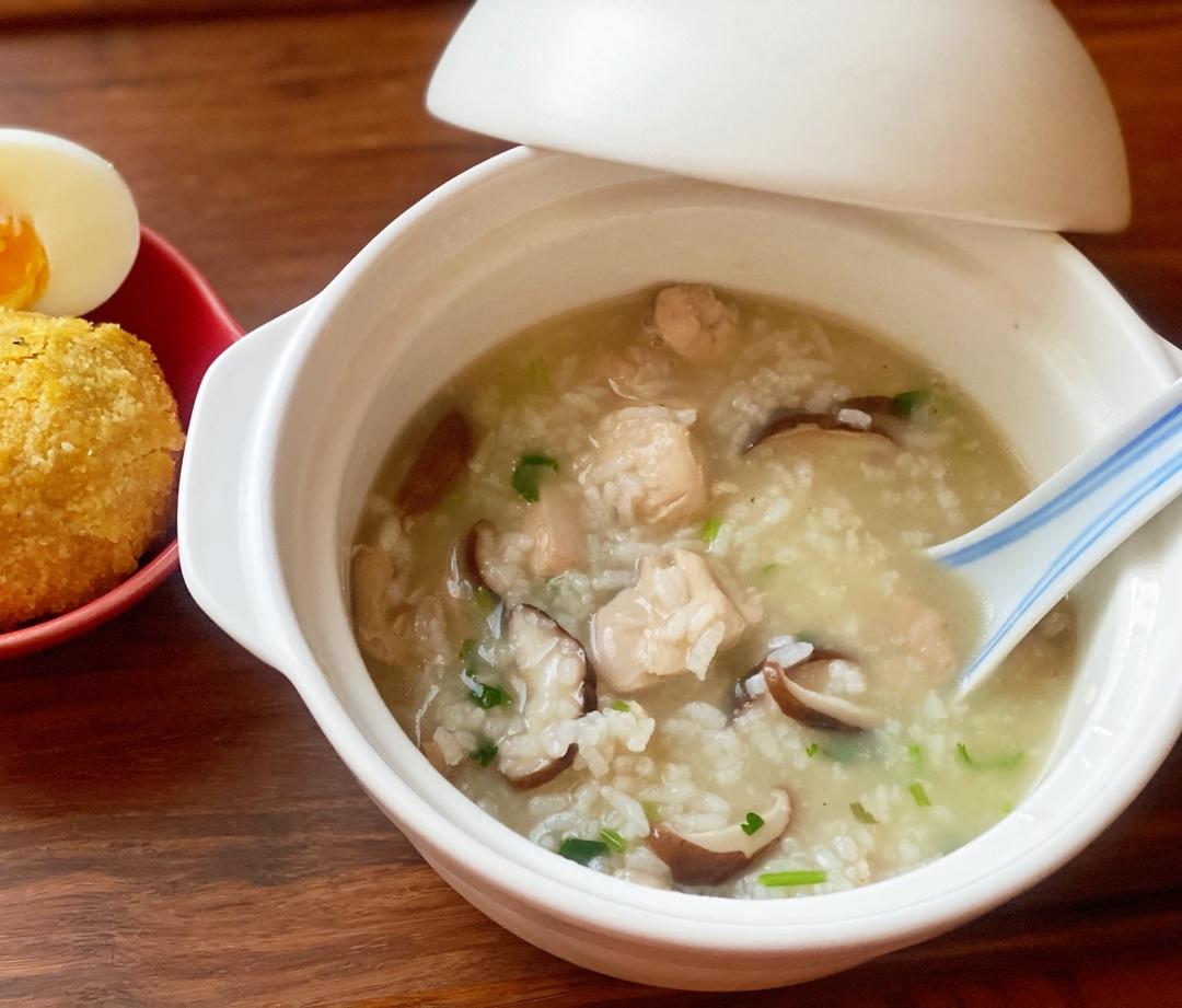 0失败香菇滑鸡粥