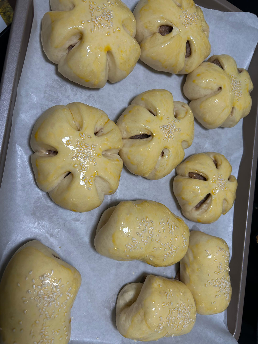 🌼金灿灿花朵面包｜消耗月饼馅