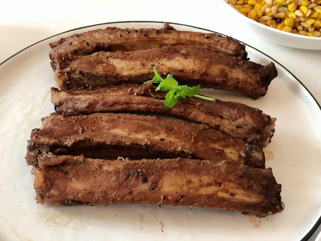 葱香黑椒烤排骨