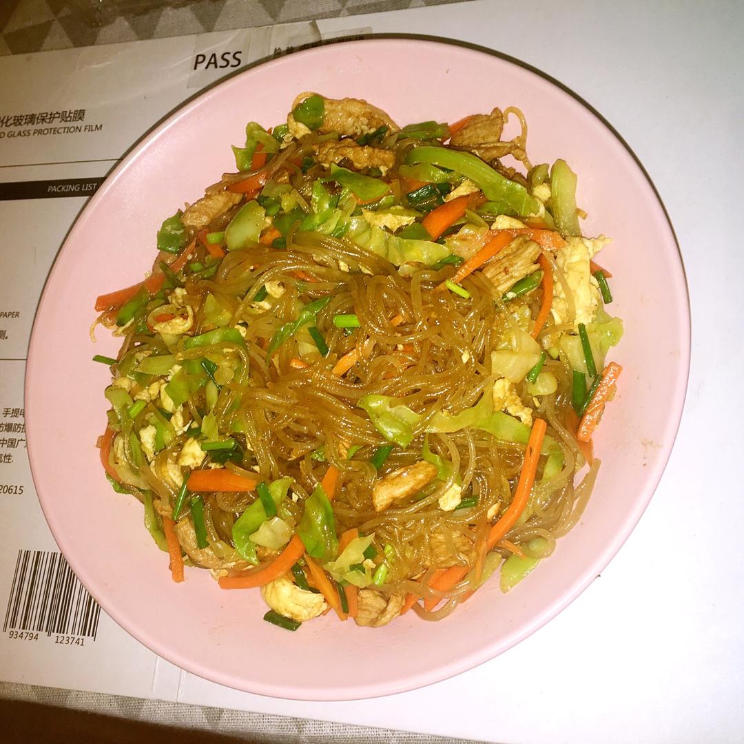 包菜炒粉丝